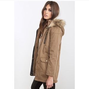 Forever 21 Sherpa lined utility parka